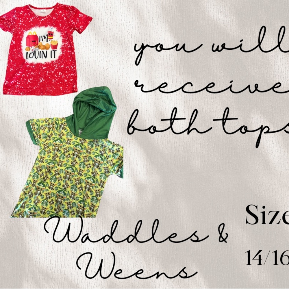 Kids' Red and Green Tops Set